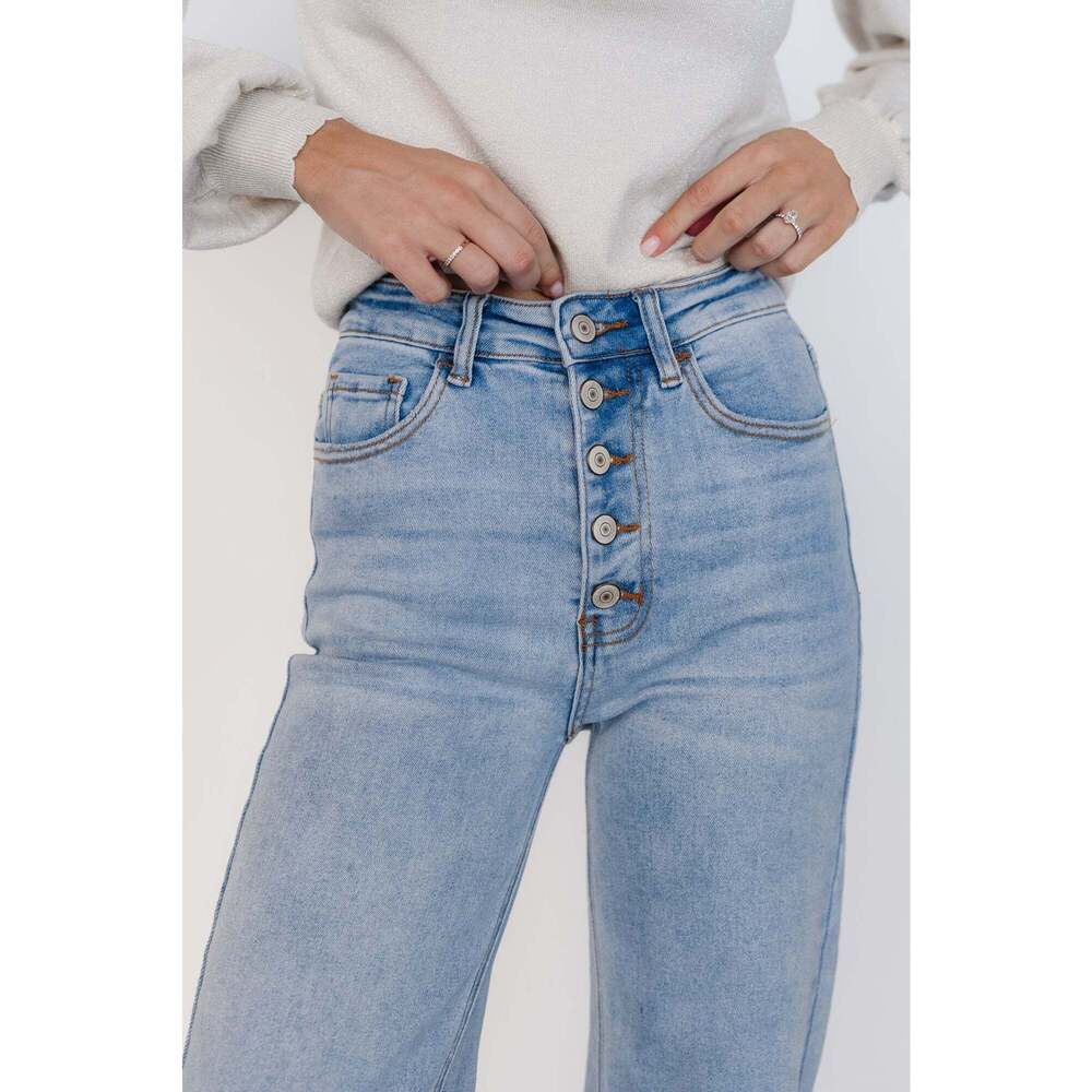 Baltic Born Brody High Rise Wide Leg Jeans | Light Wash Size 2929 - Picture 4 of 5
